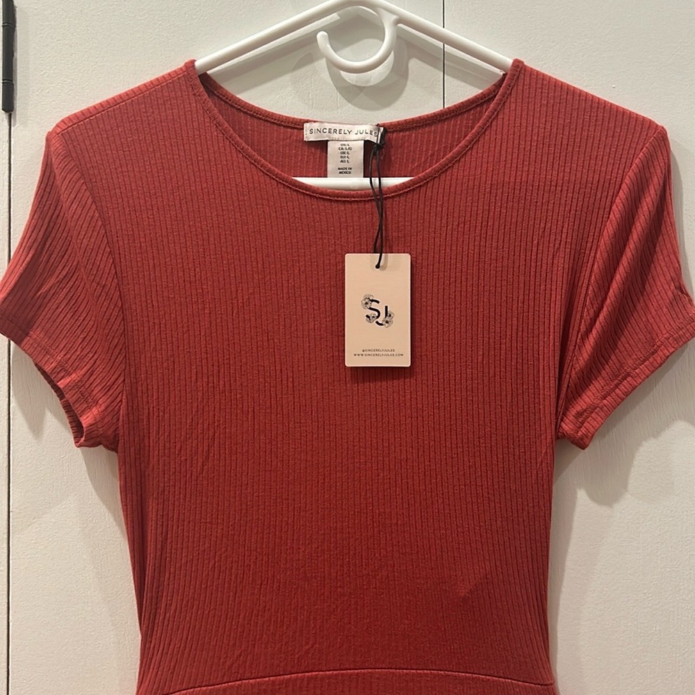 Sincerely Jules Pink Crop Tie Shirt